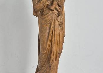 Wyjątkowa rzeźba – Madonna z Dzieciątkiem | Lite Drewno | 52 cm