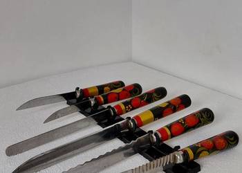 Komplet noży Chochłoma ZSRR