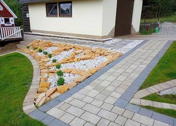 Kamień ogrodowy płaski kamień do ogrodu na skarpy mury ogrodzenia Gdańsk