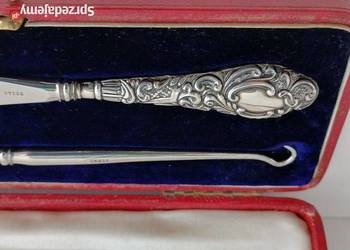 Wiktoriańska łyżka do butów i haczyk w orginalnym opakowaniu