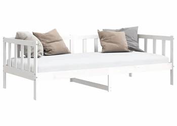 vidaXL Łóżko dzienne, białe, lite drewno sosnowe, 90x200 cm(SKU:806941)