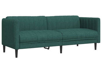 Sofa 3-osobowa ciemnozielona tapicerowana tkaniną WM-372617