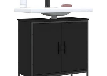 Szafka pod umywalkę czarna 60x30x60 cm WM-842446