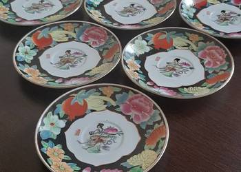 Talerzyk deserowy, ręcznie malowany,  porcelana chińska