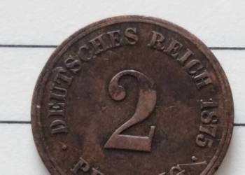 Moneta 2 pfenigi 1875 J Cesarstwo Niemieckie