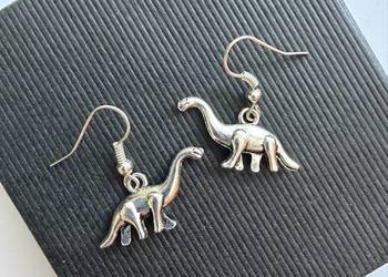 Kolczyki z metalu dinozaury