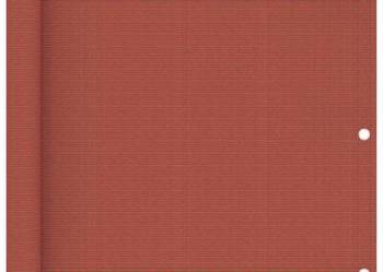 vidaXL Parawan balkonowy, czerwony, 75x600 cm, HDPE(sku310947)