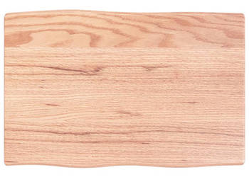 Blat stołu jasny brąz 60x40x2 cm dąb z naturalną krawędzią WM-363929