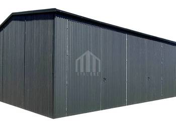 Hala - garaż blaszany - 9x6m - 3x brama dwuskrzydłowa - rynna SO147