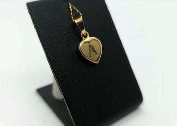 Złota zawieszka próby 585 - 0,79g (serce z literką "A")