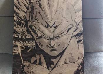 Obraz Grawerowany MDF Dragon Ball Z – Gohan / Majin Vegeta (Rękodzieło)