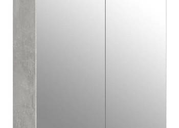 Szafka łazienkowa z lustrem szarość betonu 64x20x67 cm WM-811317