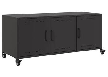Szafka RTV czarna 1005x39x435 cm stal WM-846644
