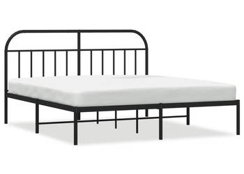 Łóżko Metalowe Czarne Rama Łóżka Ze Stelażem 160x200 cm WM-353638