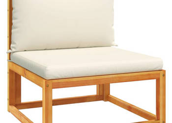 Ogrodowa sofa bez podłokietników z poduszkami drewno akacjowe WM-4008165