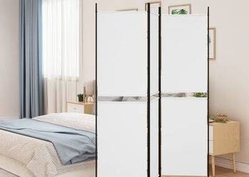 vidaXL Parawan 3-panelowy, biały,150x200 cm, tkanina(sku350226)