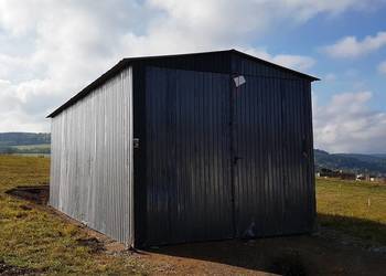 Blaszana montowana hala 4×8 m – ciemny grafit matowy