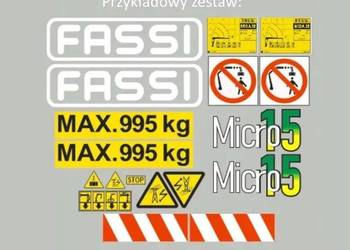 Naklejka oklejenia FASSI SERIA MICRO 10 15 20 25 Zamiennik