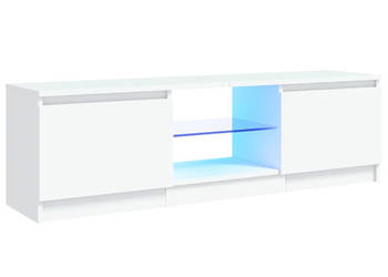 Szafka pod TV z oświetleniem LED biała 120x30x355 cm WM-804283