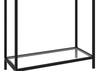 Stolik konsolowy przezroczysty 80x35x75 cm szkło hartowane WM-322831