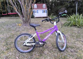 Lekki rower dziecięcy Woom 3 (16 cali) – kolor fioletowy + dodatki