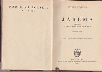 (7257) JAREMA STUDIUM Z WEWNĘTRZNYCH DZIEJÓW GALICJI – JAN Z