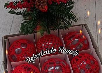 Bombki na szydełku choinkowe święta Boże Narodzenie