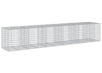Kosz gabionowy z pokrywą 550x100x100 cm galwanizowane żelazo WM-3295199