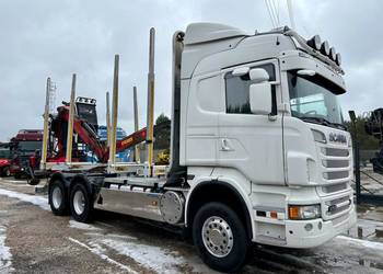 Ciężarówka do przewozu drewna Scania R730KM 6x4 z dźwigiem LOGLIFT