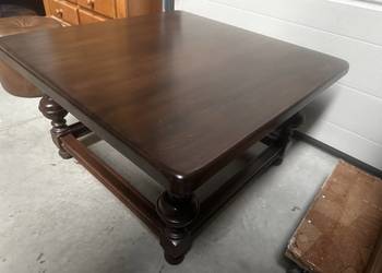 Masywna dębowa ława kwadratowa 90cm