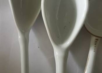 Stare łyżki do serwisów porcelanowych, cztery sztuki