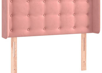 Zagłówek do łóżka z LED różowy 93x16x78/88 cm aksamit WM-3123711