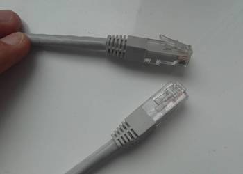 Kabel LAN RJ45, 50cm, szary, patch cord 6A UTP, 24AWG, używa