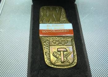 MEDAL XXV zasługi sportu dolnośląskiego plakieta ceram.