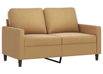 Sofa 2-osobowa brązowy 120 cm tapicerowana aksamitem WM-359196