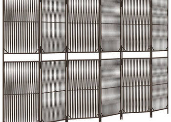 Parawan 6-panelowy brązowy polirattan WM-365385