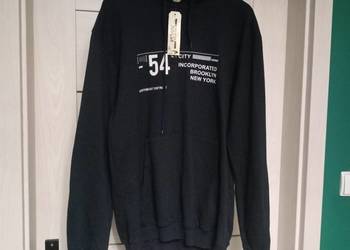 Bluza hoodie męska NOWA Z METKĄ 54 Brooklyn NYC kangur - granatowa