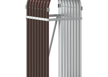 Stojak na drewno brązowy 40x45x100 cm stal galwanizowana WM-364567