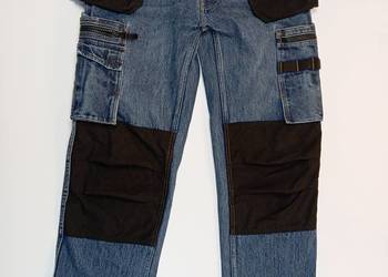 Nowe spodnie robocze Dunderdon Workwear bardzo gruby jeans monterskie L