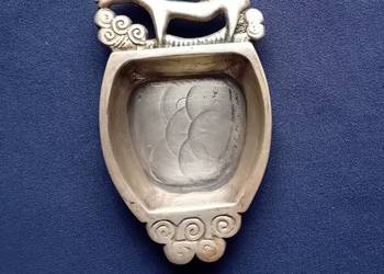 Mosieżna popielniczka z jeleniem, CCCP, lata 60-e/70-e XX w.