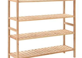 Półka na buty z drewna orzecha włoskiego 69 x 26 x 81 cm WM-247103