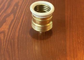 Stara przedwojenna oprawka mosiężna gwint E27 i porcelanką