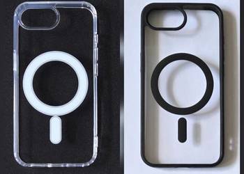 Etui/case klasyczne przezroczyste i czarne z MagSafe na iPhone'a 16E