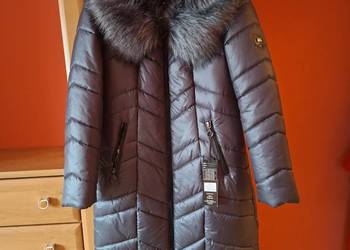 Pikowany dlugi płaszcz zimowy NOWY