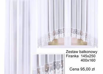 Zestaw balkonowy Firany Gotowe Firanki balkonowe