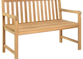 Ławka ogrodowa 114 cm lite drewno tekowe WM-316622
