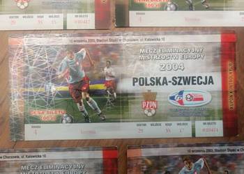 Bilety Kolekcjonerskie 5 sztuk 2003r. Polska-Szwecja.