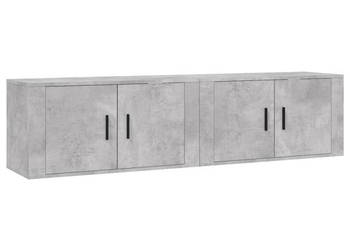 Wiszące szafki TV 2 szt. szarość betonu 80x345x40 cm WM-3188354