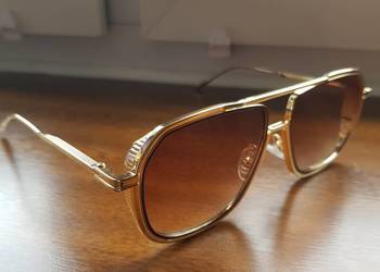 Piękne męskie okulary lub unisex nowość 2026  luksusowe pozłacane 4
