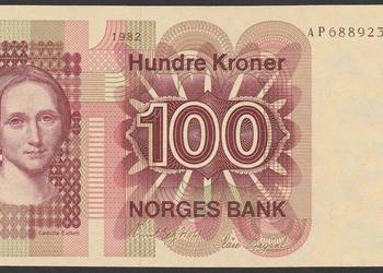 NORWEGIA 100 KORON 1982 - STAN UNC
